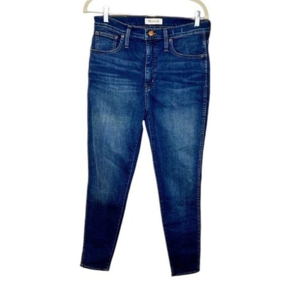 Madewell 10” High-Rise Skinny Jeans Dark Wash, Size 30 Ankle Length